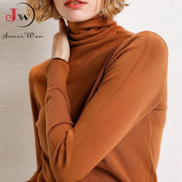 

women turtleneck sweater autumn winter clothes warm solid elegant long sleeve slim casual basic pullovers jumpers, White;black
