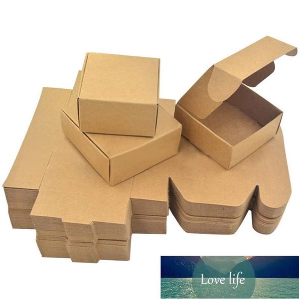 Бумага ручной работы мыло коробки коричневая бумага конфеты / аксессуары коробка крафт DIY подарочная упаковка коробка (50шт) заводской цена экспертное обеспечение качество дизайна новейший стиль оригинальный статус