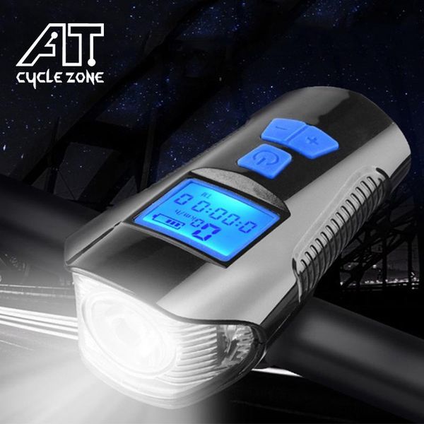 

cycle zone 120 db 3 in 1 bike computer horn light usb bicycle speedometer front mtb power lamp accessories