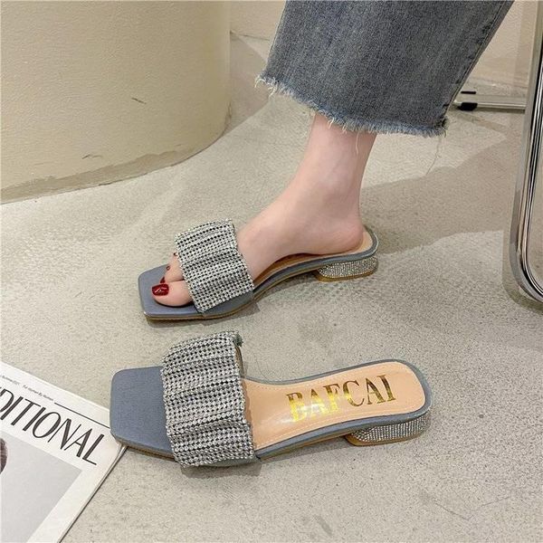 

slippers shoes women sandals women's summer 2021 sandalias mujer, Black