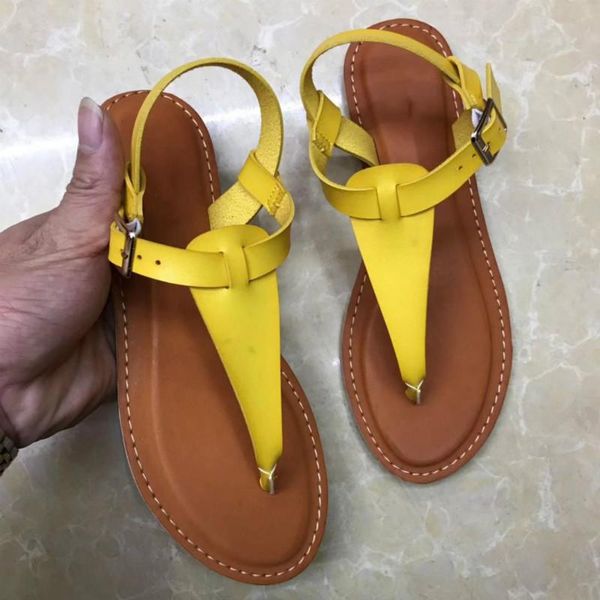 

2021 new women summer shoes fashion flat heel clip toe feet roman buckle large size female sandals comfortable sandalias mujer, Black