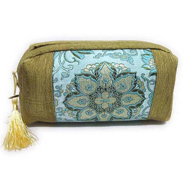

evening bag brocade face women's make-up flower dinner hand
