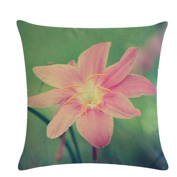 

cushion cover home decoration ornaments girl pink home textile pink flower living room bedroom linen pillowcase