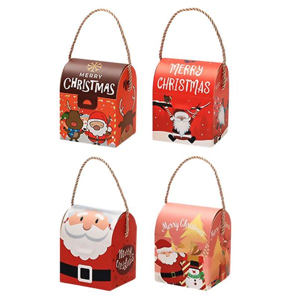

gift wrap 4pcs christmas lovely paper box eve packaging candy bag