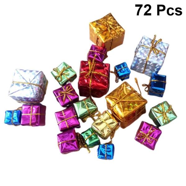

72pcs 2.5-5cm christmas gift bag pendant christmas tree hanging decoration creative xmas tree ornament for party