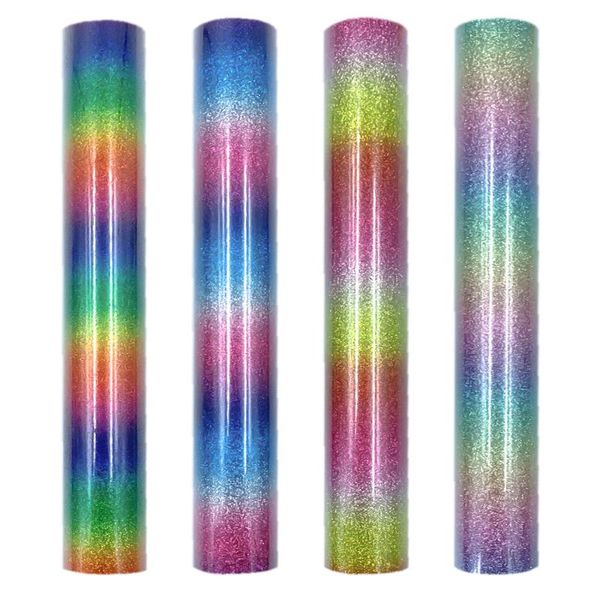 

window stickers glitter rainbow heat transfer roll press iron on htv cricut film for t shirts craft gifts man or women diy