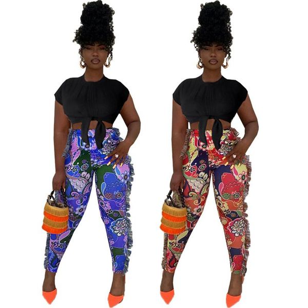 

women's pants & capris by09662, Black;white