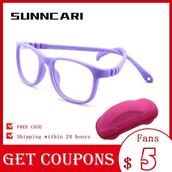 

fashion sunglasses frames ultralight cute round optical glasses frame soft flexible silicone kids transparent children eyeglasses spectacles, Black