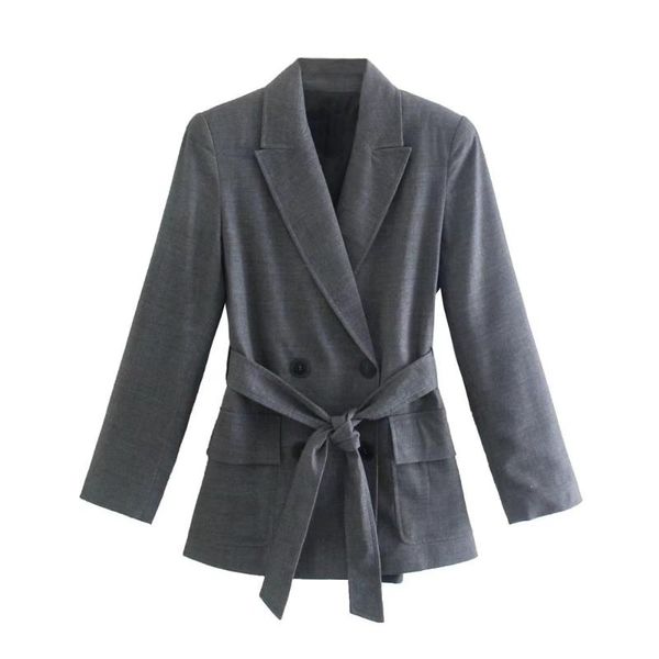 

women's suits & blazers the europe and united states in autumn wind dress 2021 match chatelaine double-breasted suit coat 5891, White;black