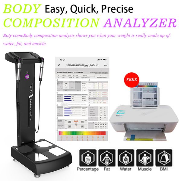 

2022 analyzer body slimming machine fixed digital portable bmi full body composition scan fat scale and body health analyzer machine for fit