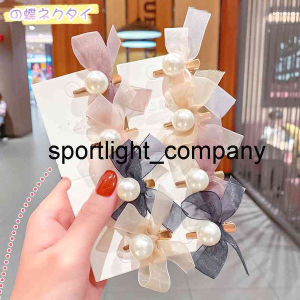 

big pearls bow hair clips korea sweet small bowknot hairpins women barrettes headwear fashion hair accessories, Slivery;white