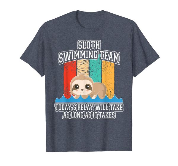 

sloth swimming tshirt heartbeat synchronized swimmer shirt, White;black