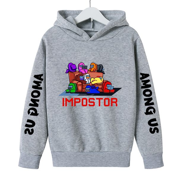 

2021 among us anime hoodies sweatshirt game among us print multicolor sweater kid/children boys/girls auturn winter pullover, Black