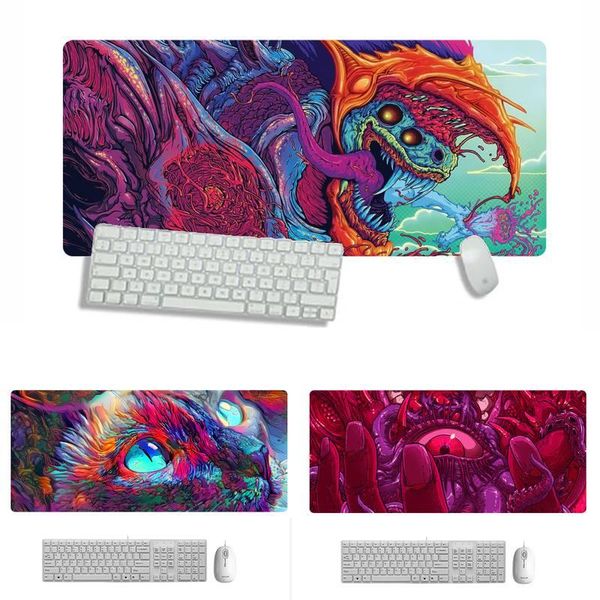 

mouse pads & wrist rests hyper beast ghost rubber pc computer gaming mousepad x xl xxl non-slip cushion thickness 2mm lockedge equal le
