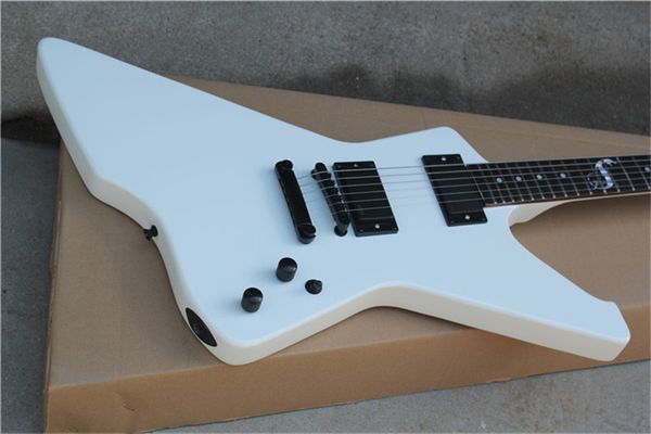

white color unique explorer electric guitars