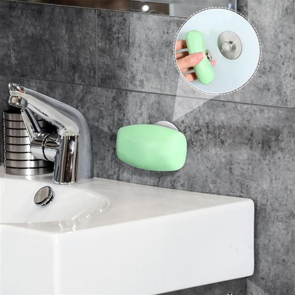

soap dishes 3pcs magnetic holders stainless steel organizer punch suction rack for kitchen bathroom