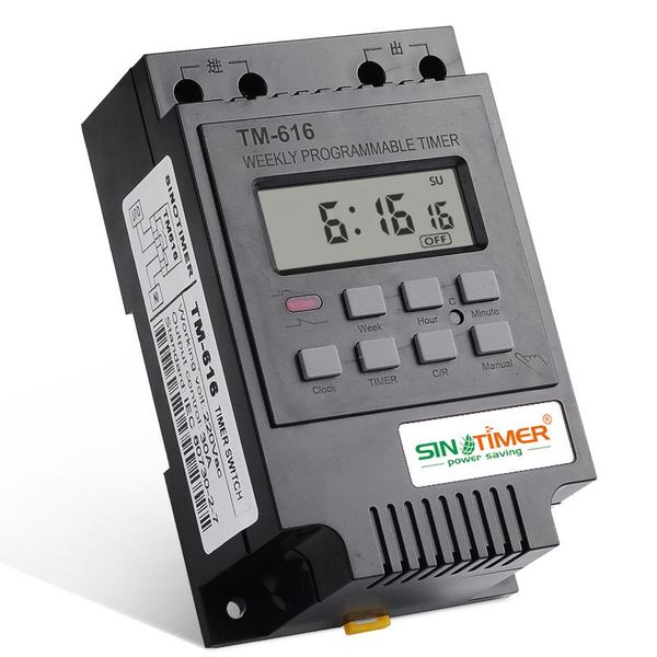 

timers sinotimer 30amp weekly programmable digital time switch relay control timer 220v din rail mount, one year quality guaranty
