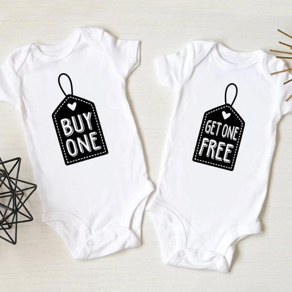 

rompers twins baby bodysuits clothes buy one get boy girl cute summer short sleeve shower gift, Blue