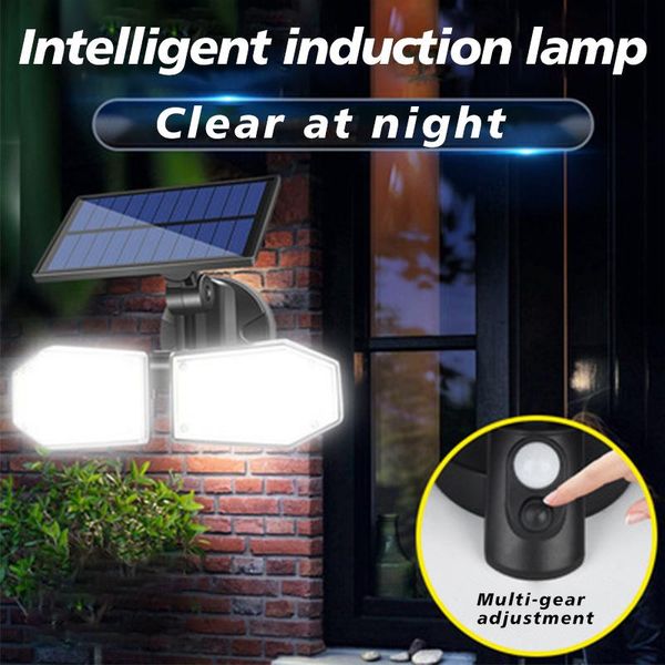 

solar lamps 78/56 led bulbs light garden powered outdoor waterproof motion sensor wall lamp home fencing decoration supply