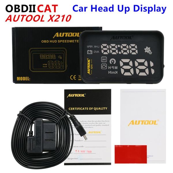

code readers & scan tools autool x210 car head up display vehicle safety equipment obd hud multi-functional head-up system read/clear fault