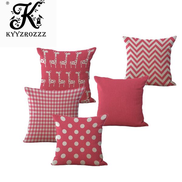 

fashion geometric pink giraffe fringe moire dot lattice decorative throw pillow case cushion cover sofa home decor