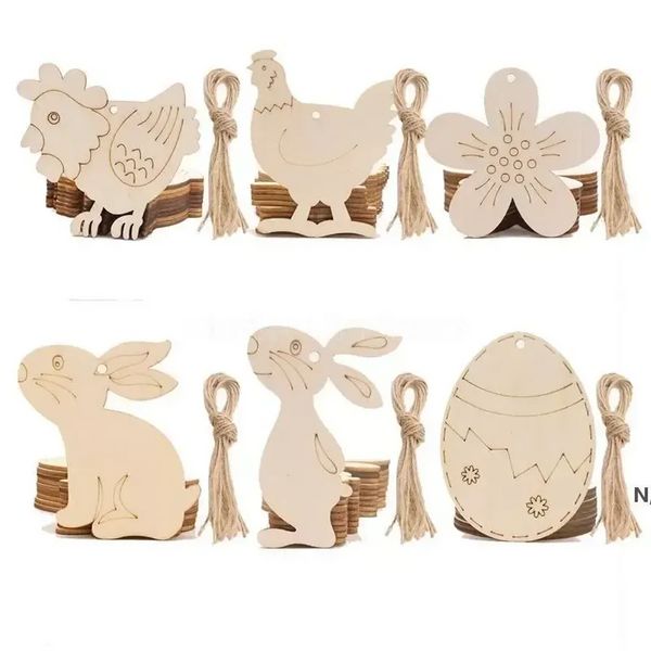 De madeira, páscoa, ovo, pingente, pingente, 10 pcs, diy, artesanato, Páscoa, decoração, criativo, madeira, festival favores favores ornamento, wht0228