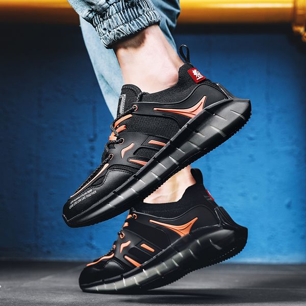 

2020 youth tide comfortable casual shoes man flexible black sneakers for mens gym trainer male white running shoes big size 46