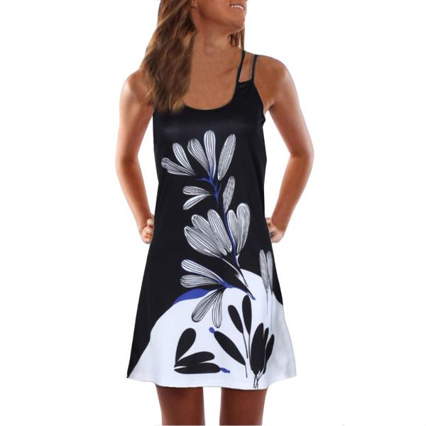 

men's jackets women summer vintage dress off shoulder sleeveless 3d floral print strapless bohe tank short mini vestidos#j30, Black;brown