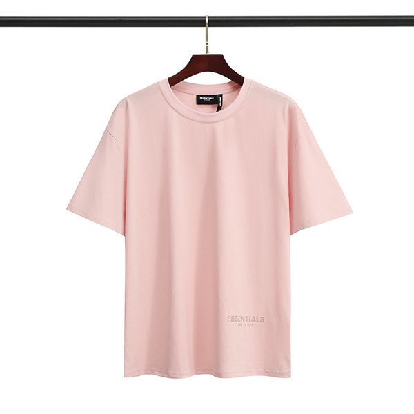 

fog double thread essentials reflective letter printing short sleeve men's high street fashion t-shirt women's, White;black