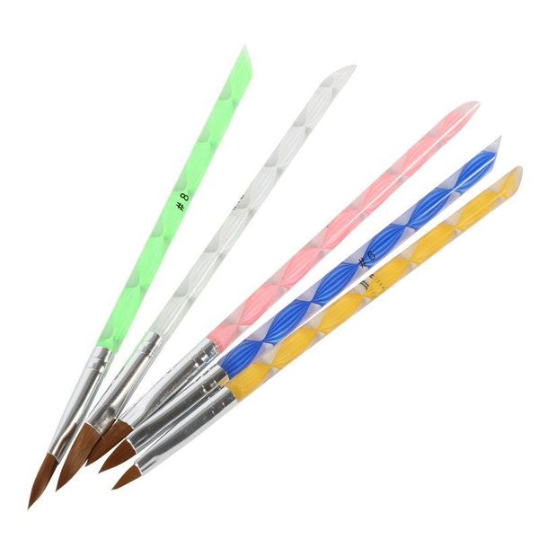 

nail art kits 5 x acrylic decorations uv gel brochas maquillaje carving pen brush liquid powder diy maquiagem beauty
