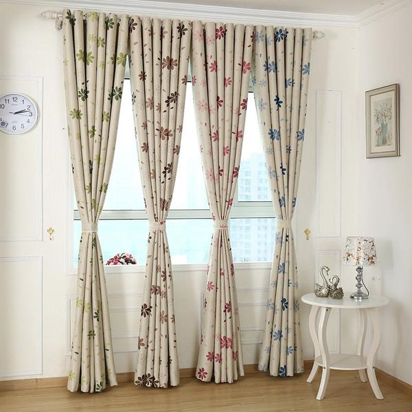 

4 colors kitchen blackout curtains leaf printed thermal insulated elegant window treatments jinya home decor living room bedroom
