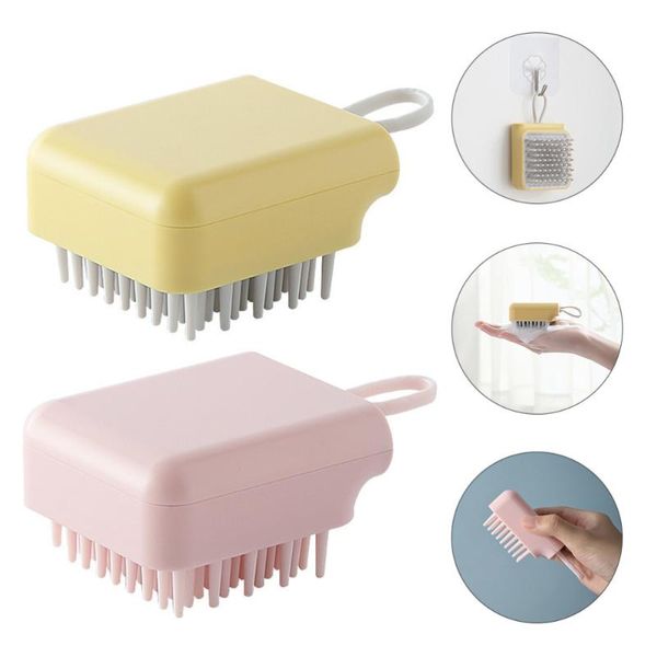 

hair brushes 2pcs air cushion brush scalp shower shampoo comb, Silver