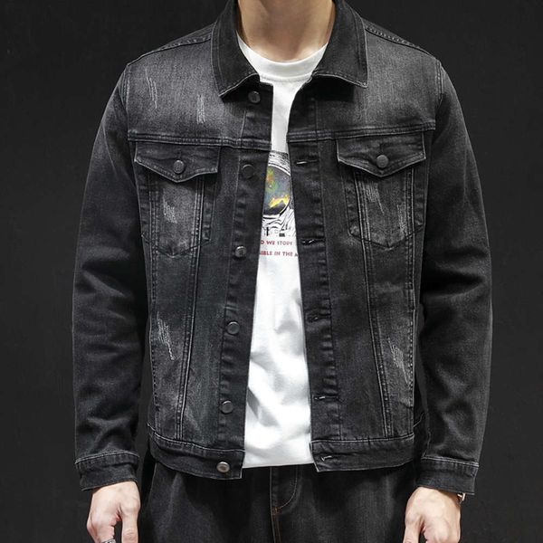 

autumn and winter black men's casual brand jeans korean youth fashion jacketwinter, Black;brown