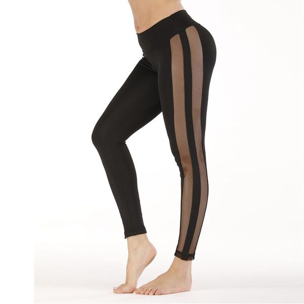 

women's mesh splicing bottoming sports fitness yoga pants