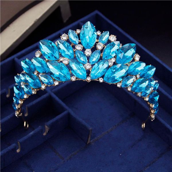 

hair clips & barrettes baroque vintage princess gorgeous crystal tiaras bridal crown headbands for bride queen diadem prom wedding jewelry, Golden;silver