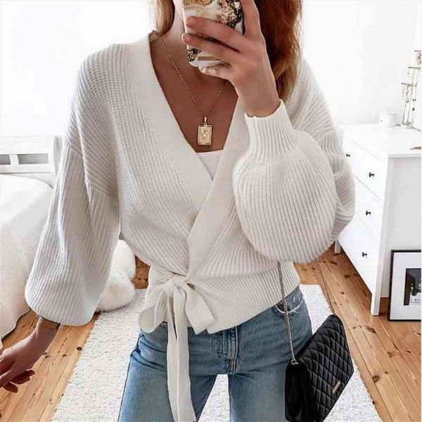 

women sweaters lace up v neck cardigan knit spring fall long sleeve casual loose knitwear sweater streetwear, White;black