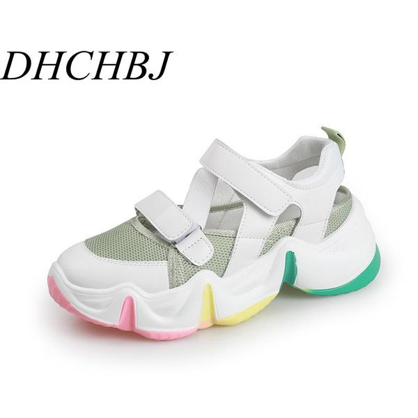 

dress shoes 2021 platform sandals women summer buckle thick heel casual sandalias mujer, Black