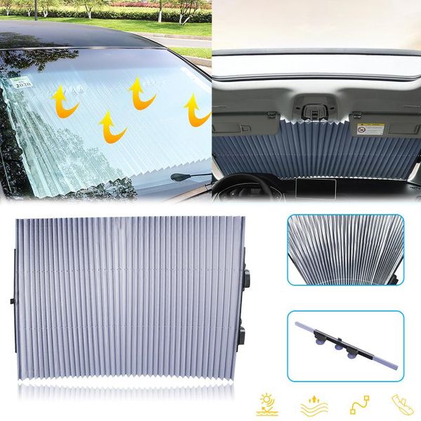 

shade car windshield baffle retractable windscreen visor shutter type window sun shades anti uv shield cover