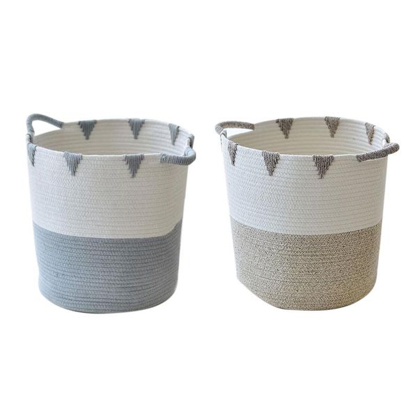 

cotton linen ball underwear bra storage basket dirty garment laundry hamper barrel bedroom organizer