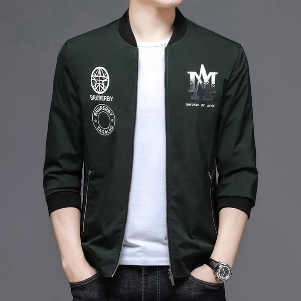 

men's jackets luxury designer brand casual fashion fall streetwear jacket windbreaker cool printed classic bomber coats mens clothes 20, Black;brown