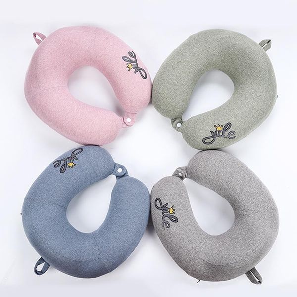 

seat cushions plain memory cotton neck pillow pure simple u-shaped office nap