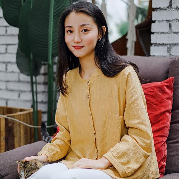 

style shirt women's solid color loose-fit long sleeve red literature and art dress ruffle blouse blouses & shirts, White