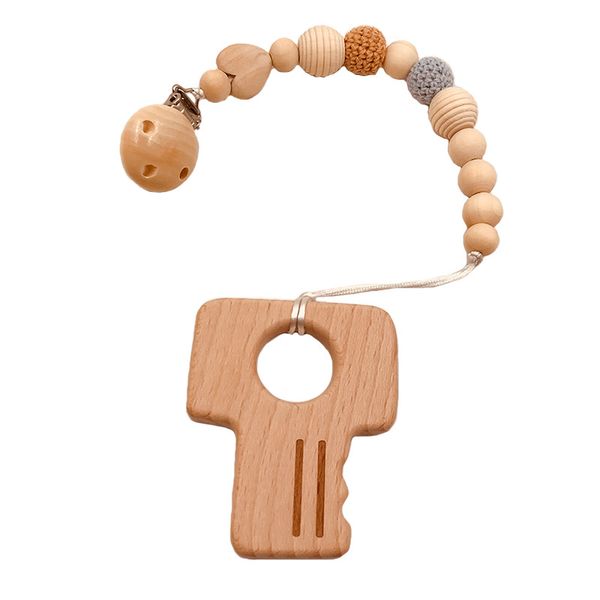 

pacifiers wool beads baby pacifier chain teething clip hanging rope