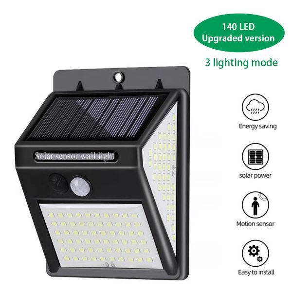 

2021 new 140 diode emitter in the open air bulb pyr motion sensor lamp ip65 wall light dwaterproof powered solar water for garden 8b96