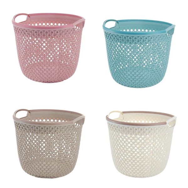 

2pcs large pp weaving rattan basket multifunctional shower storage basket with handle