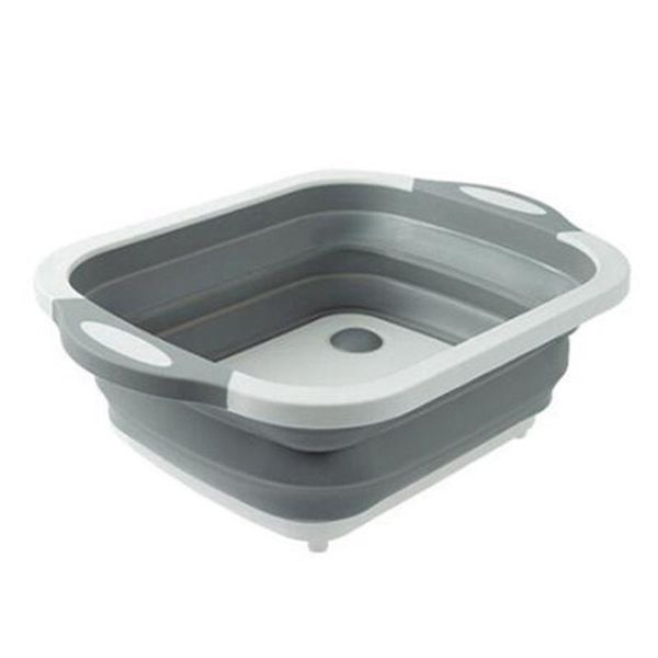 

hanging baskets 2 in 1 folding fruits vegetable storage basket food fruit cutting board draining organizer holder kitchen tools