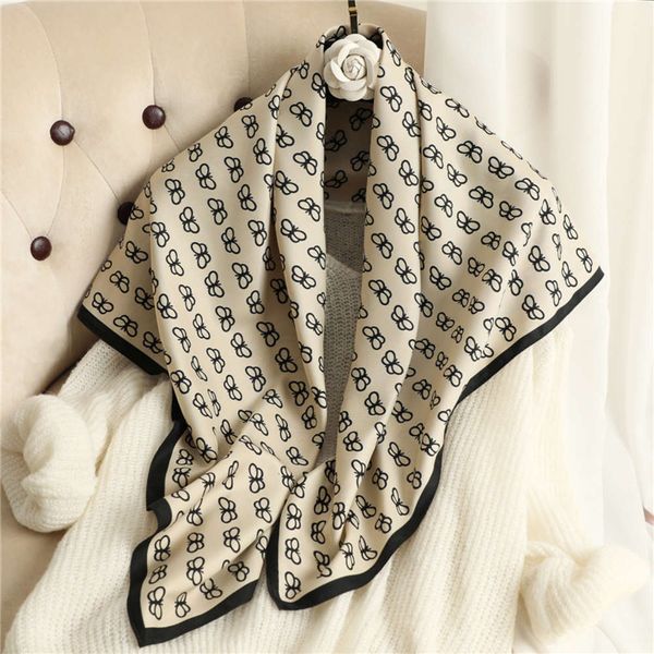 

designer temperament women's 90cm twill hangzhou silk square green sunscreen decorative shawl butterfly printed scarf, Blue;black