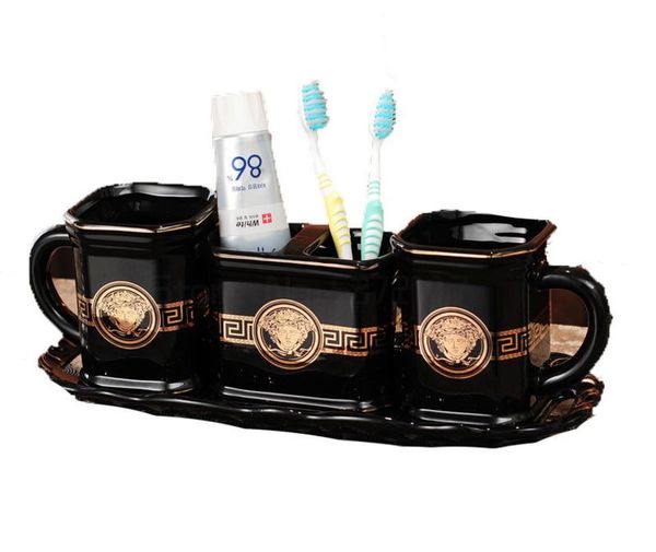 

bath accessory set classic white and black ceramic bathroom accessories