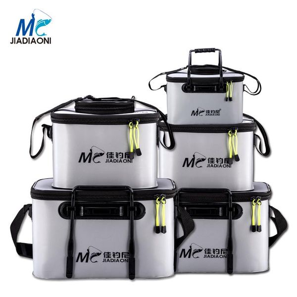 

fishing accessories jiadiaoni folding live fish box plastic carp rod bucket water tank with handle bags tackle