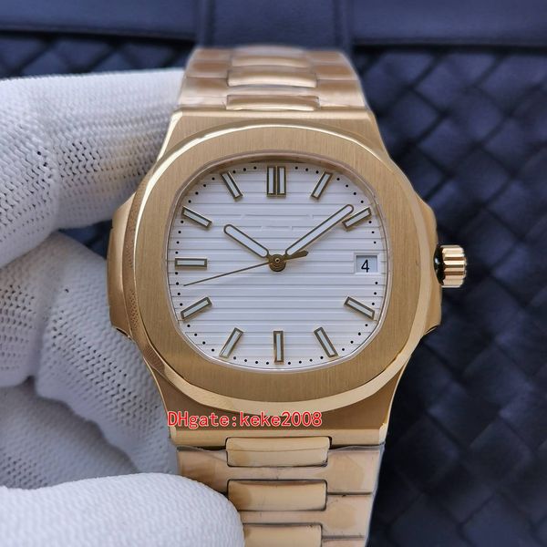 

4 color ppf perfect quality watch elling 40mm 5711/1a-001 5711 yellow gold cal.324 s c movement transparent mechanical automatic mens watche, Slivery;brown